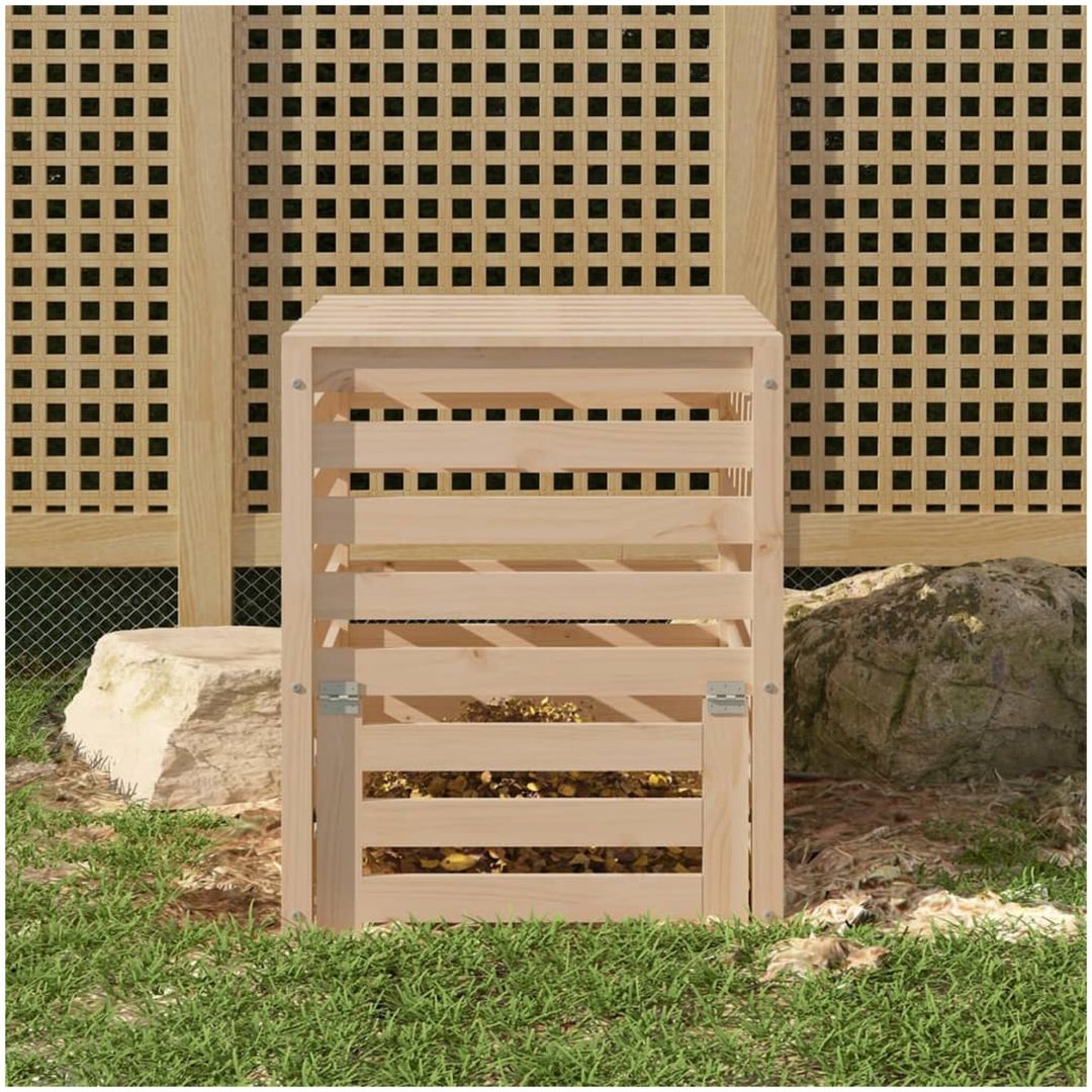 Kompostlåda massiv furu vidaXL 63.5 x 63.5 x 77.5 cm