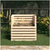 Kompostlåda massiv furu vidaXL 80 x 80 x 78 cm – miniatyr 3