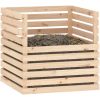 Kompostlåda massiv furu vidaXL 80 x 80 x 78 cm – miniatyr 4