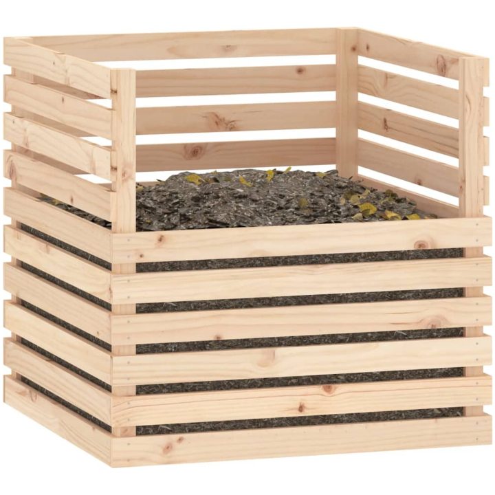 Kompostlåda massiv furu vidaXL 80 x 80 x 78 cm – bild 4