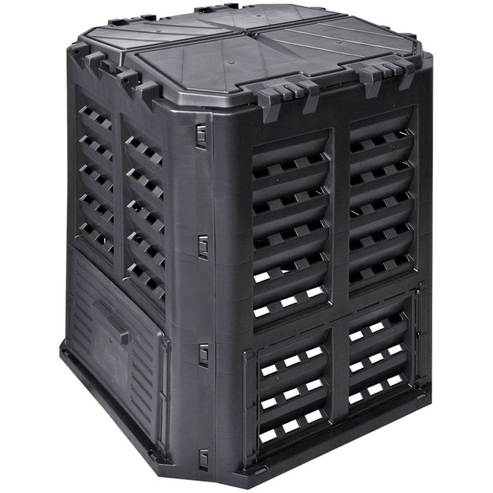 Kompostlåda svart 68,9x68,9x83,9 cm 360 L vidaXL – bild 2