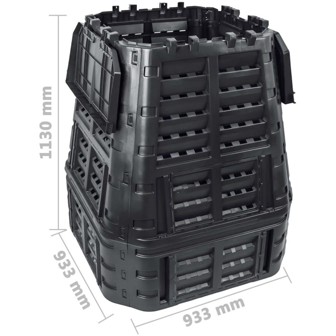 Kompostlåda svart 93,3x93,3x113 cm 740 L vidaXL – bild 10