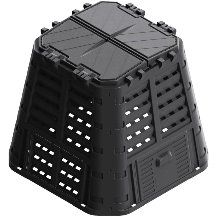 Kompostlåda svart 93,3x93,3x80 cm 480 L vidaXL – bild 2