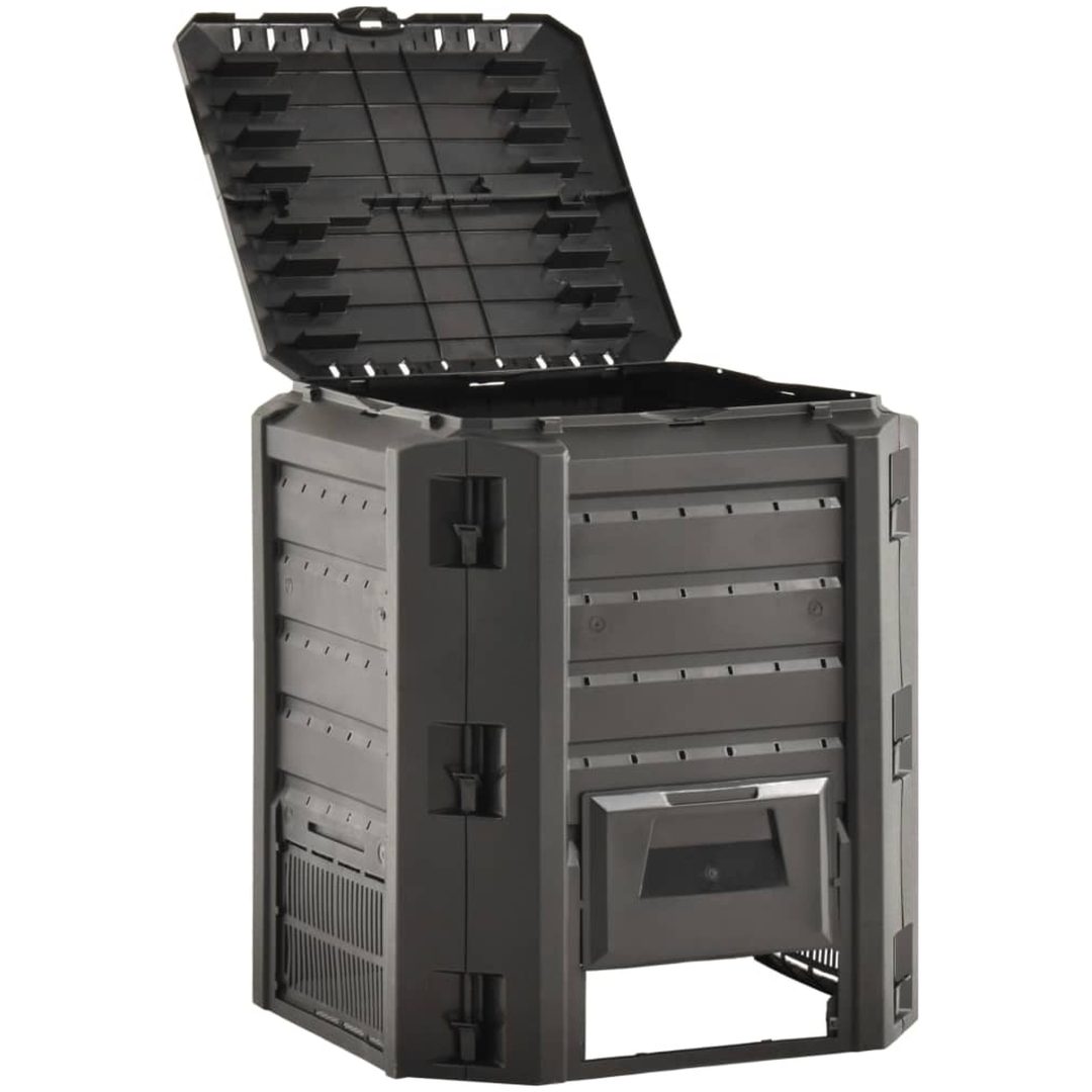 Kompostlåda svart vidaXL 380 l – bild 2
