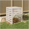 Kompostlåda vit massiv furu vidaXL 63.5 x 63.5 x 77.5 cm – miniatyr 3