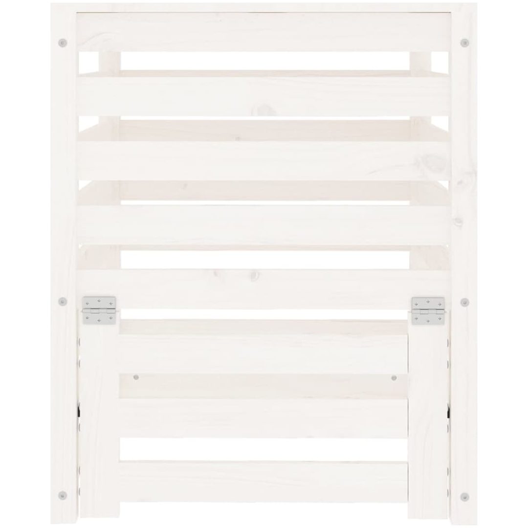 Kompostlåda vit massiv furu vidaXL 63.5 x 63.5 x 77.5 cm – bild 5