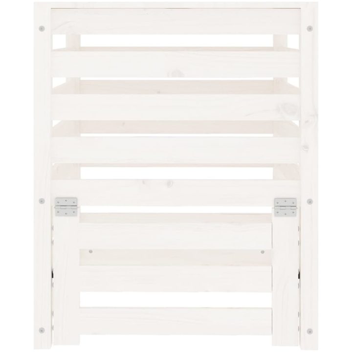 Kompostlåda vit massiv furu vidaXL 63.5 x 63.5 x 77.5 cm – bild 5