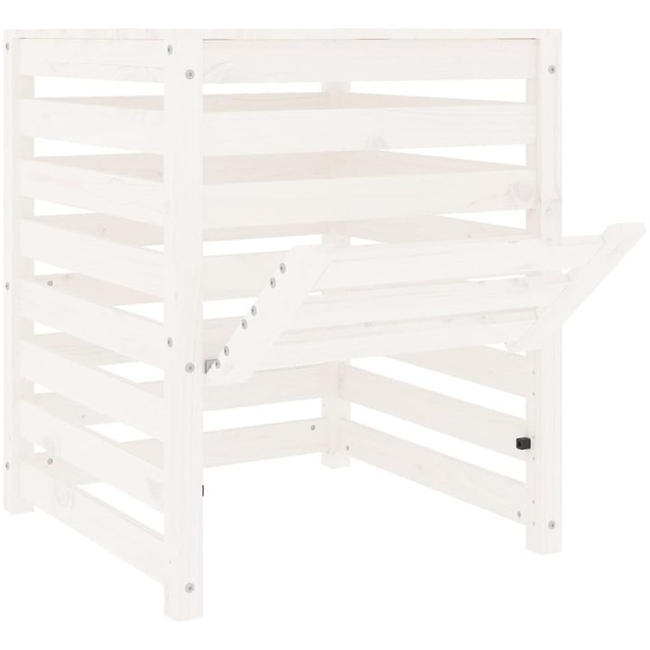 Kompostlåda vit massiv furu vidaXL 63.5 x 63.5 x 77.5 cm – bild 6