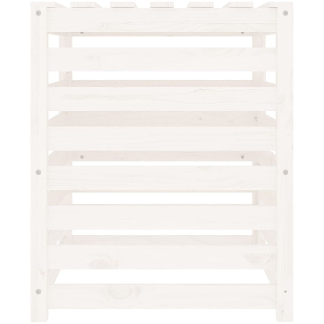 Kompostlåda vit massiv furu vidaXL 63.5 x 63.5 x 77.5 cm – bild 7