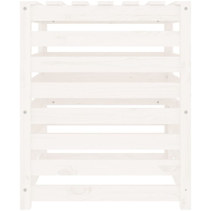 Kompostlåda vit massiv furu vidaXL 63.5 x 63.5 x 77.5 cm – bild 7