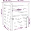 Kompostlåda vit massiv furu vidaXL 63.5 x 63.5 x 77.5 cm – miniatyr 10