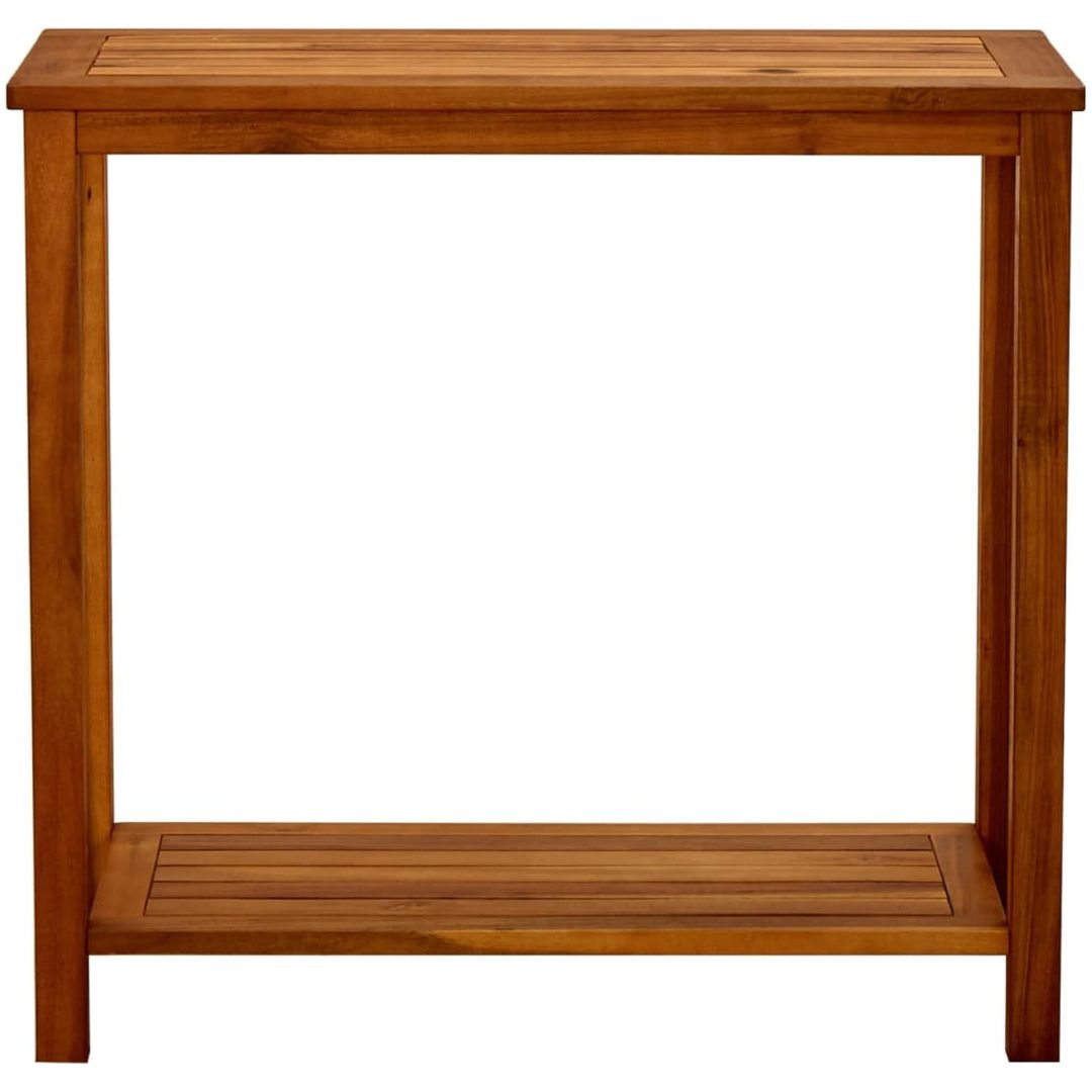 Konsolbord för trädgård massivt akaciaträ vidaXL 80 x 35 x 75 cm – bild 2