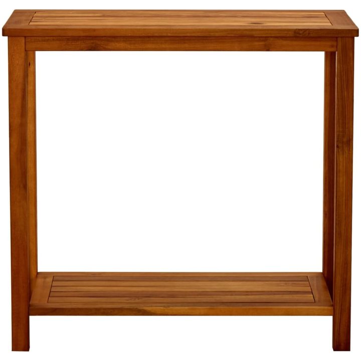 Konsolbord för trädgård massivt akaciaträ vidaXL 80 x 35 x 75 cm – bild 2