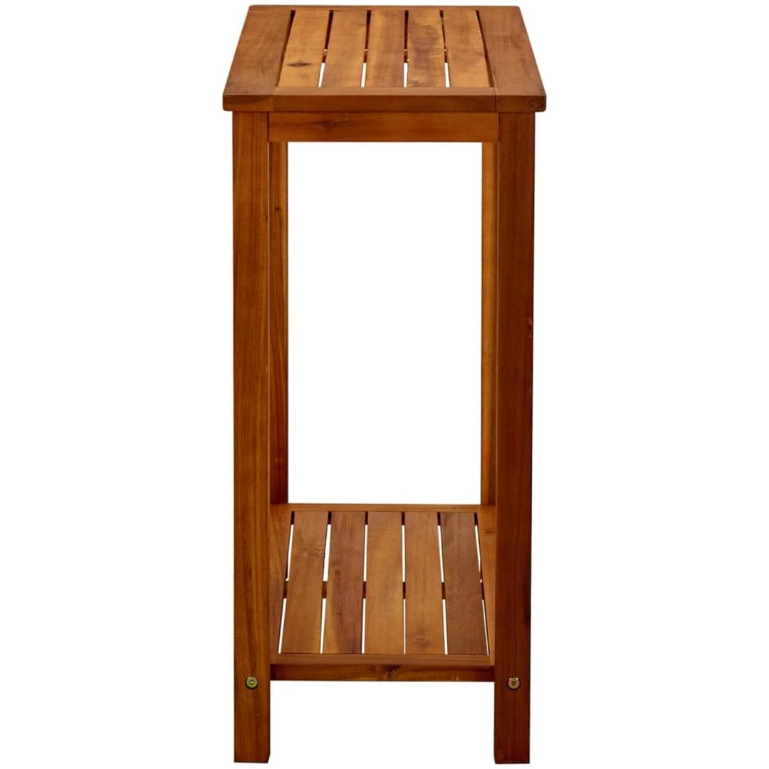 Konsolbord för trädgård massivt akaciaträ vidaXL 80 x 35 x 75 cm – bild 3