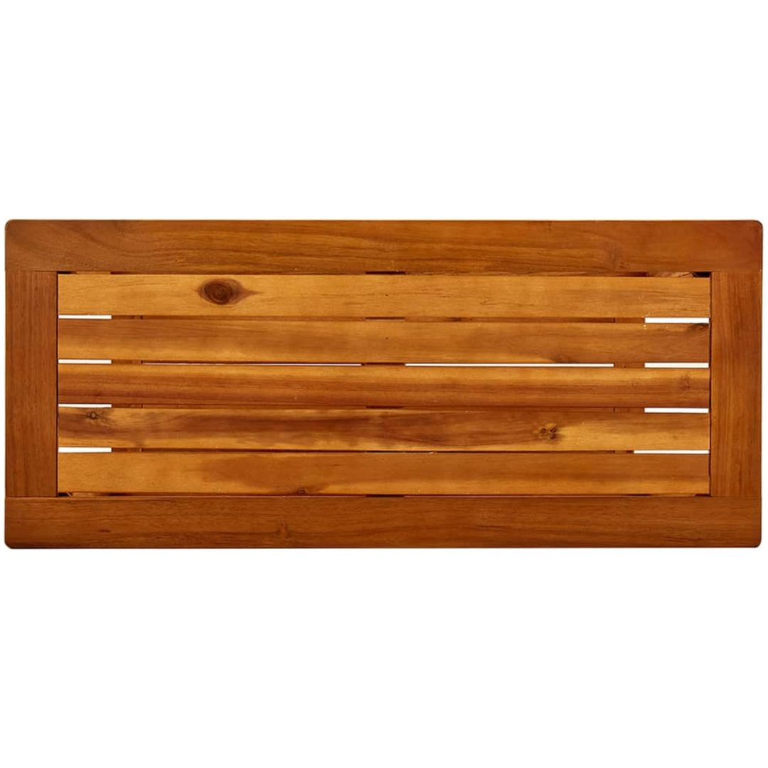 Konsolbord för trädgård massivt akaciaträ vidaXL 80 x 35 x 75 cm – bild 4
