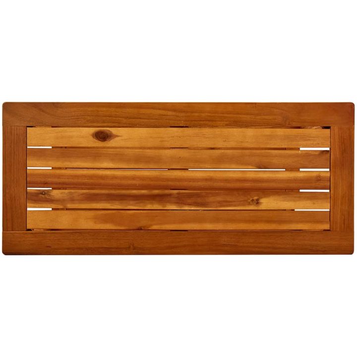 Konsolbord för trädgård massivt akaciaträ vidaXL 80 x 35 x 75 cm – bild 4