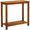 Konsolbord för trädgård massivt akaciaträ vidaXL 80 x 35 x 75 cm – miniatyr 1