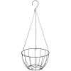 Konsoler med hängande planteringskorgar 4 st svart stål vidaXL ⌀35 x 52 cm – miniatyr 5
