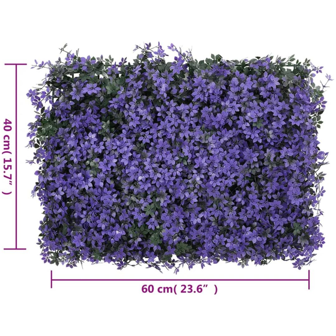 Konstväxt växtvägg 24 st lila 40x60 cm vidaXL – bild 8