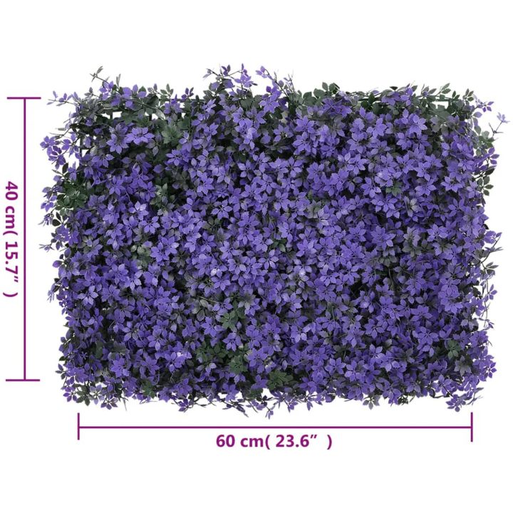 Konstväxt växtvägg 24 st lila 40x60 cm vidaXL – bild 8