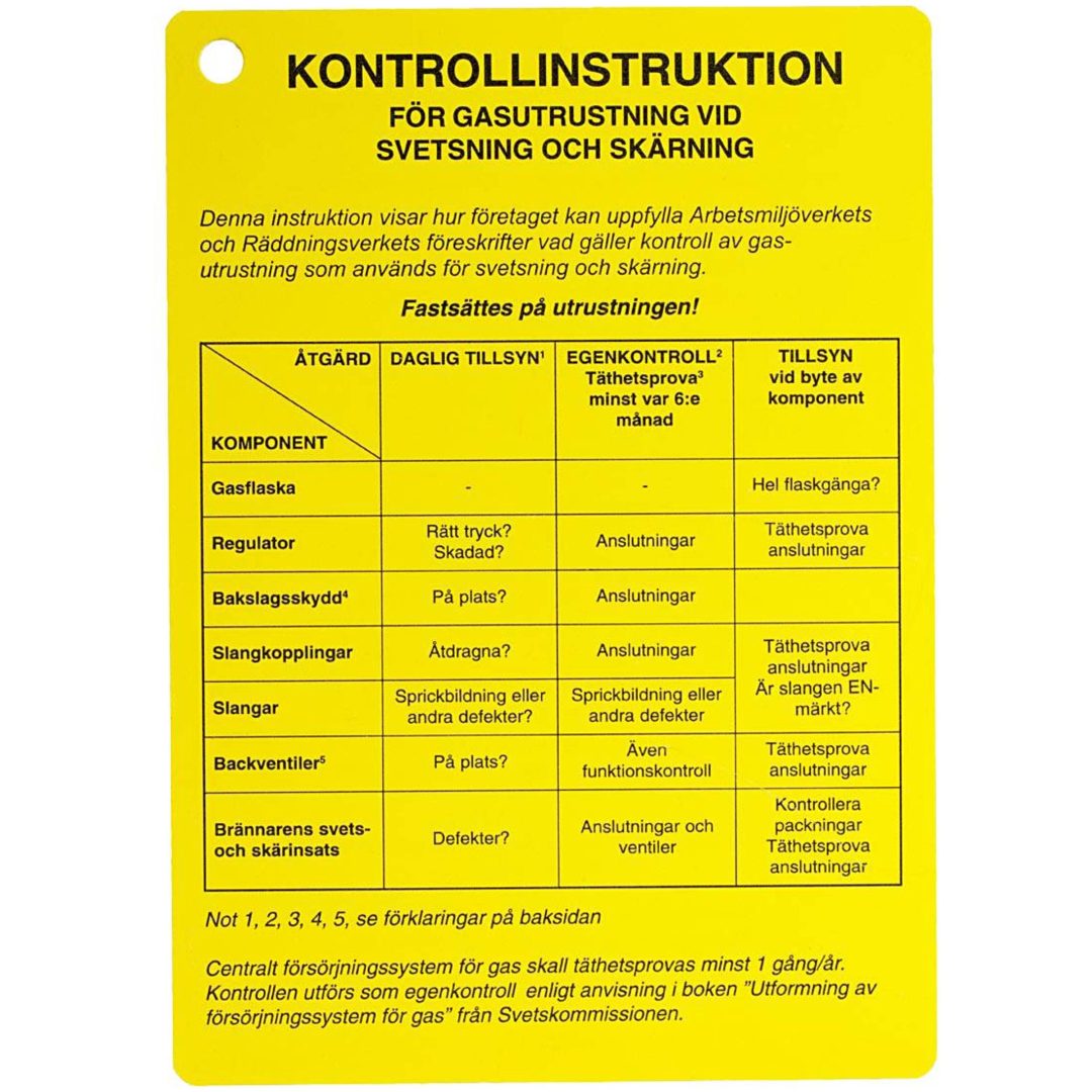 Kontrollinstruktion: Gula kortet KONTROLLINSTR. (GULA KORTET) – bild 2