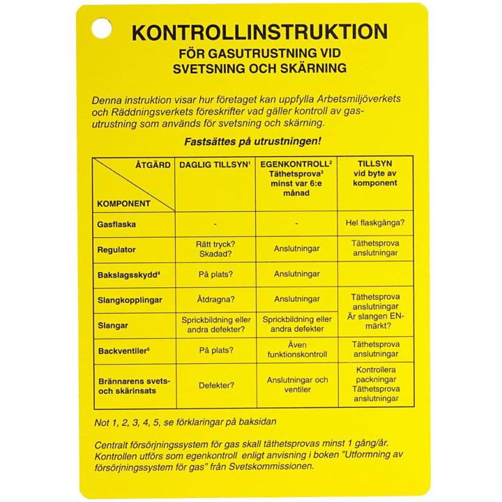 Kontrollinstruktion: Gula kortet KONTROLLINSTR. (GULA KORTET) – bild 2