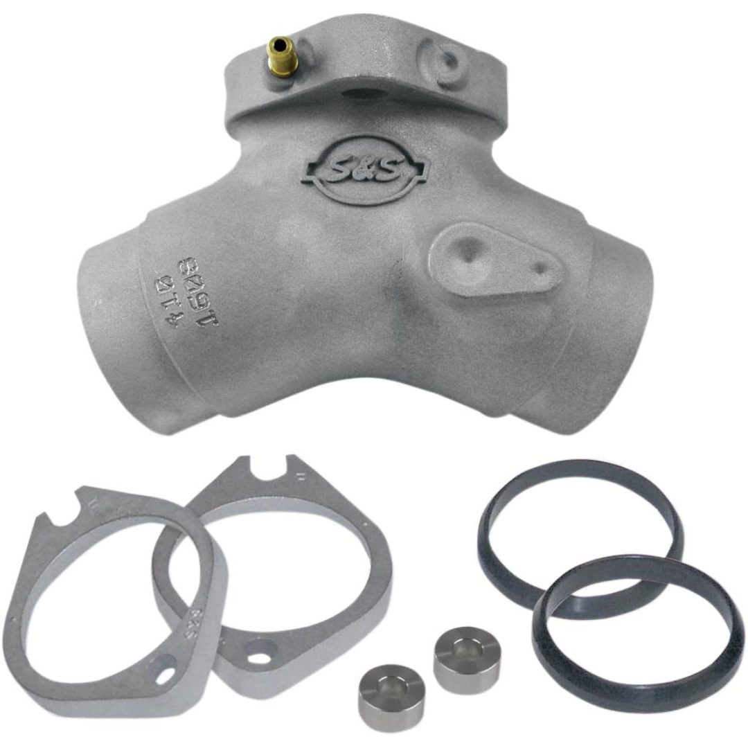 Konverteringssats Insugningsrör Svart/rå/silver S&S Cycle MANIFOLD CONV S S EVO BT