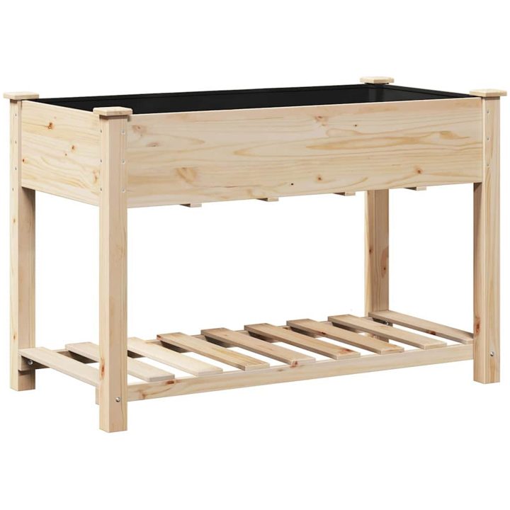 Köpplanterare med hylla 115x59x76 cm Solid träfuru vidaXL 115 x 59 x 76,5 cm – bild 7