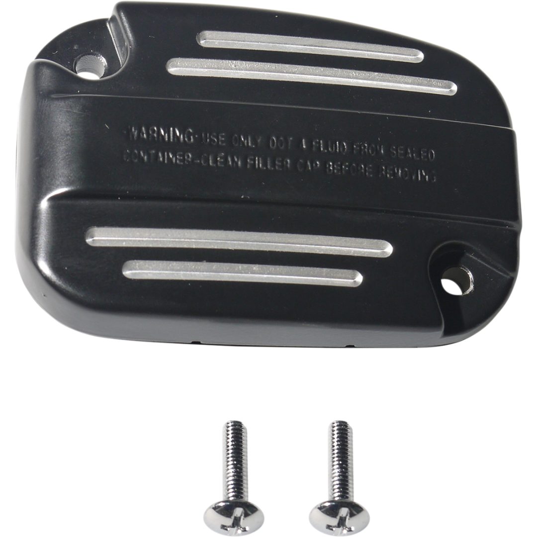 Kopplingshuvudcylinderlock Finned Svart Blank DRAG SPECIALTIES