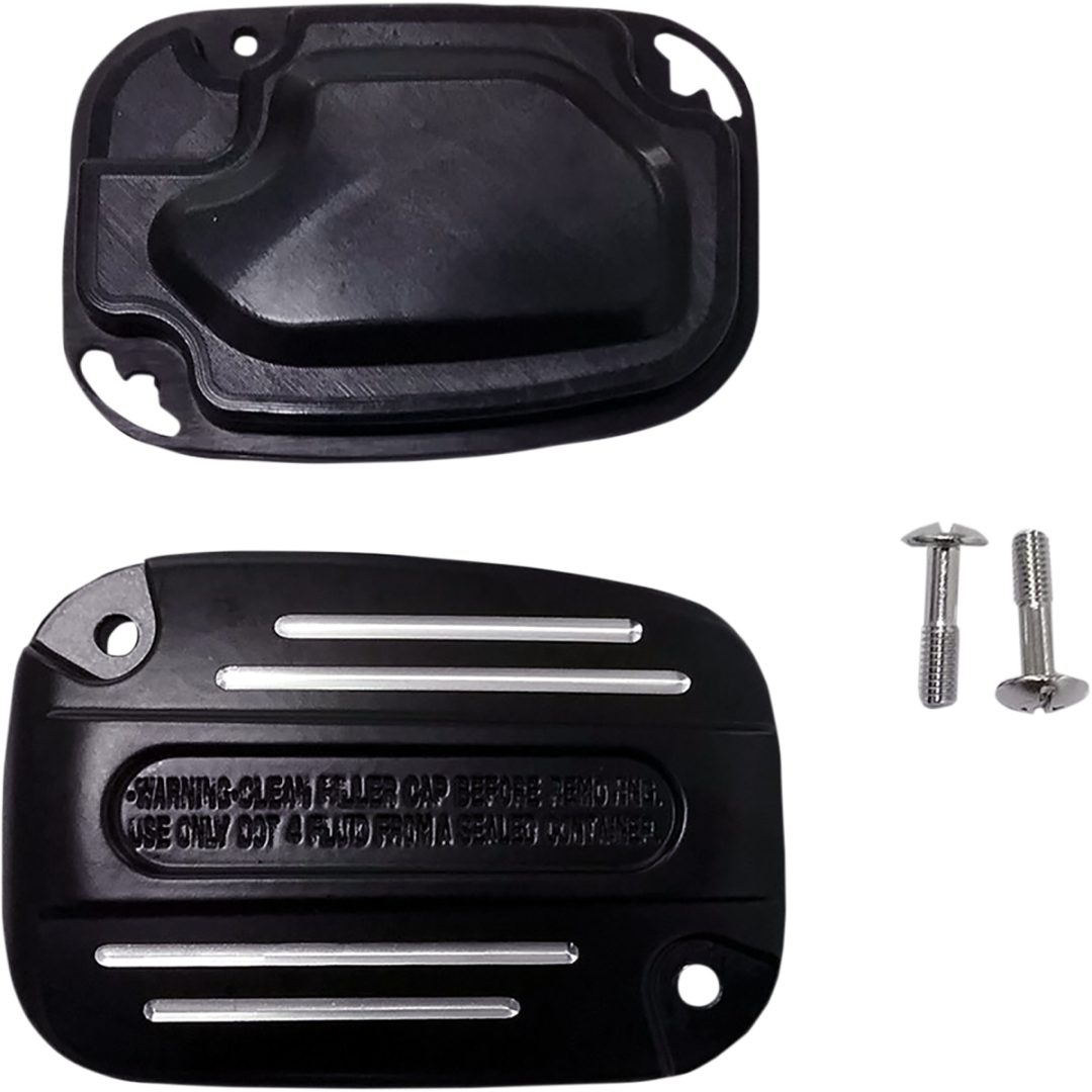 Kopplingshuvudcylinderlock Finned Svart Blank DRAG SPECIALTIES