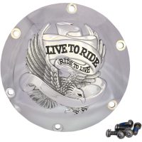 Kopplingskåpa Live to Ride Guld Silver DRAG SPECIALTIES