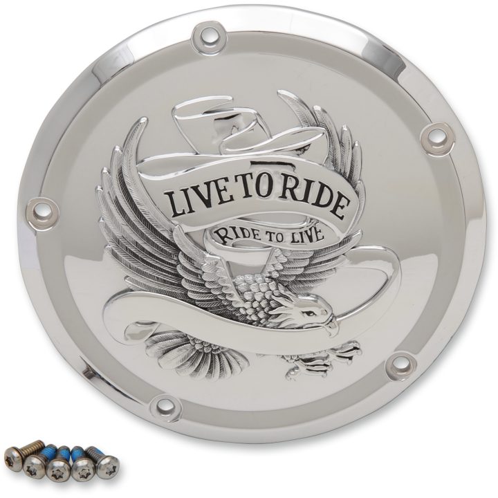Kopplingskåpa Live to Ride Guld Silver DRAG SPECIALTIES – bild 2