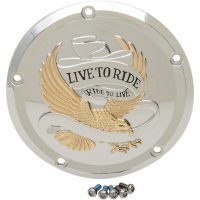 Kopplingskåpa Live to Ride Guld Silver DRAG SPECIALTIES