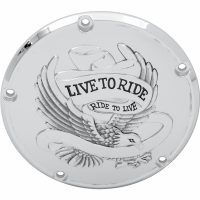 Kopplingskåpa Live to Ride Guld Silver DRAG SPECIALTIES