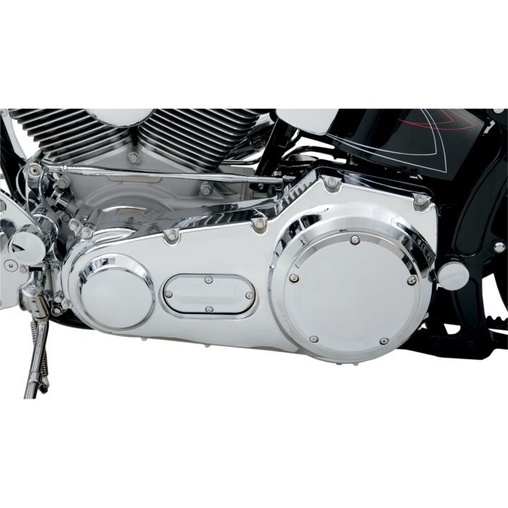 Kopplingskåpa Outer Primary Svart Satin Aluminium DRAG SPECIALTIES – bild 2