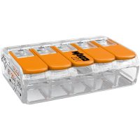 Kopplingsklämma Wago 221, 5-pol, 4 mm², 25 st/förp. MALMBERGS