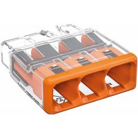 Kopplingsklämma Wago 2773, 3-pol, 4 mm², 100 st/förp MALMBERGS