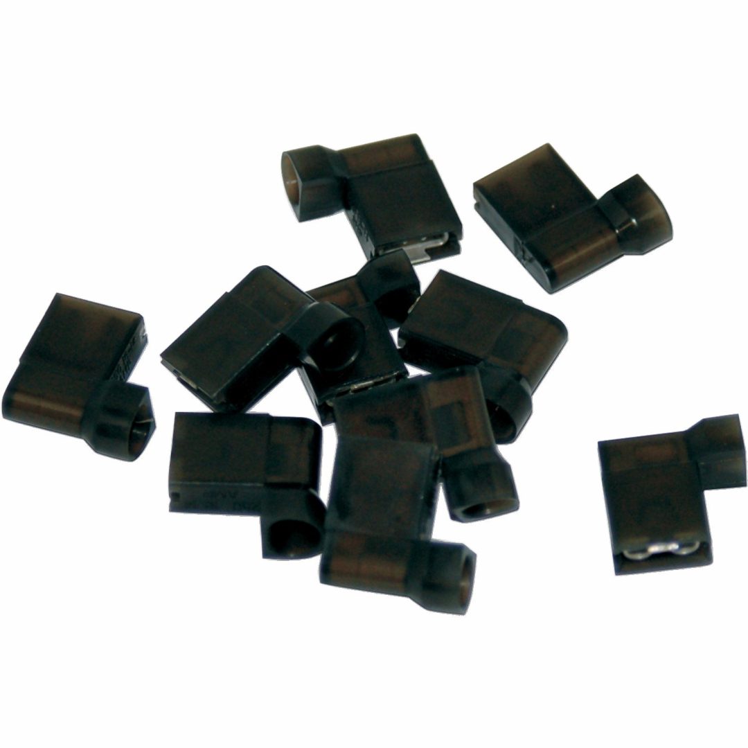 Kopplingsterminal Black Flag Svart NAMZ TERMINAL BLK FLG.25" 10PK