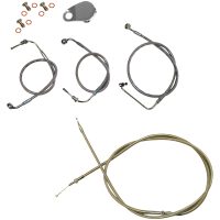Kopplingsvajerkit Standard Silver Clear-Coated LA CHOPPERS