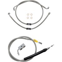 Kopplingsvajerkit Standard Silver Clear-Coated LA CHOPPERS