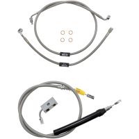 Kopplingsvajerkit Standard Silver Clear-Coated LA CHOPPERS