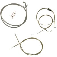 Kopplingsvajerkit Standard Silver Clear-Coated LA CHOPPERS