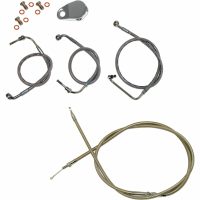 Kopplingsvajerkit Standard Silver Clear-Coated LA CHOPPERS