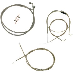 Kopplingsvajerkit Standard Silver Clear-Coated LA CHOPPERS