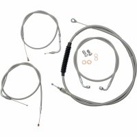 Kopplingsvajerkit Standard Silver Clear-Coated LA CHOPPERS