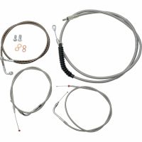 Kopplingsvajerkit Standard Silver Clear-Coated LA CHOPPERS