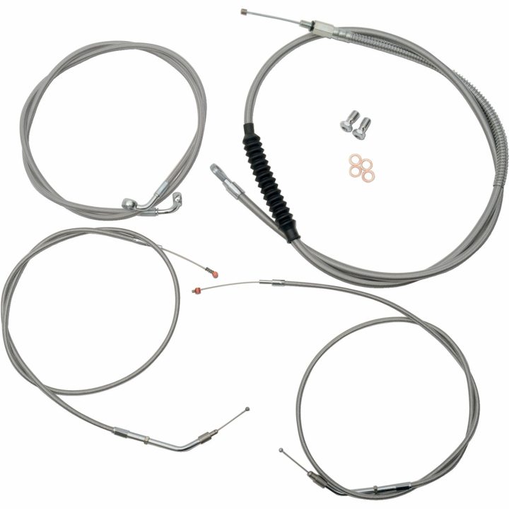 Kopplingsvajerkit Standard Silver Clear-Coated LA CHOPPERS – bild 2