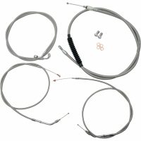 Kopplingsvajerkit Standard Silver Clear-Coated LA CHOPPERS