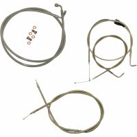 Kopplingsvajerkit Standard Silver Clear-Coated LA CHOPPERS