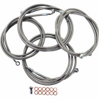 Kopplingsvajerkit Standard Silver Clear-Coated LA CHOPPERS